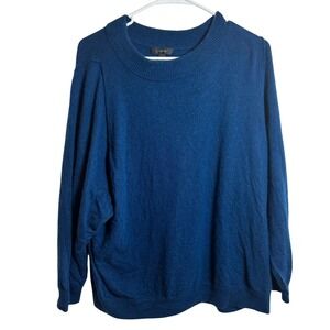J.Crew Womens Size M Slate Blue Wool Blend Long Sleeve Crew Neck Sweater